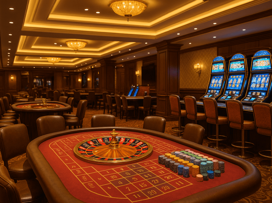 Casino in North Goa with roulette table and Goa games
